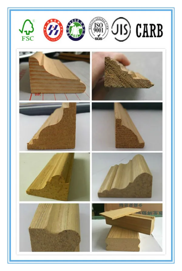 exterior molding/engineered teak wood moulding/flexible wood moulding