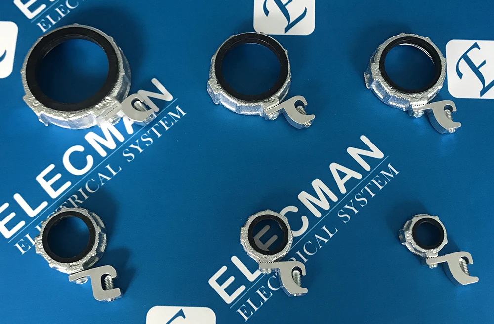 1/2" malleable iron insulated grounding bushing