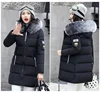 Warm Fur Parka Fashion Hooded Quilted Coat Winter Jacket Woman 2017 Solid Color Zipper Down Cotton Parka Plus Size Slim Outwear