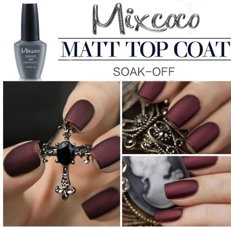 Mixcoco Nail Spa Salon Matt Top Coat Gel Soak Off Matte Polish Mixcoco Nail Spa Salon Matt Top Coat Gel Soak Off Matte Polish Uv Whole