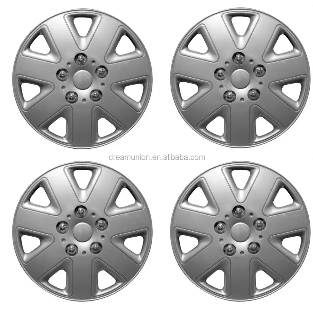 Shield Autocare © Car Wheel Trims 14 Hub Caps Plastic Covers Set of 4 Stratos RC Black & Silver Wheel Trims_F285 