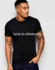 Customize Screen Print Tshirt 100% Cotton Custom Wholesale Mens Plain Black T Shirt