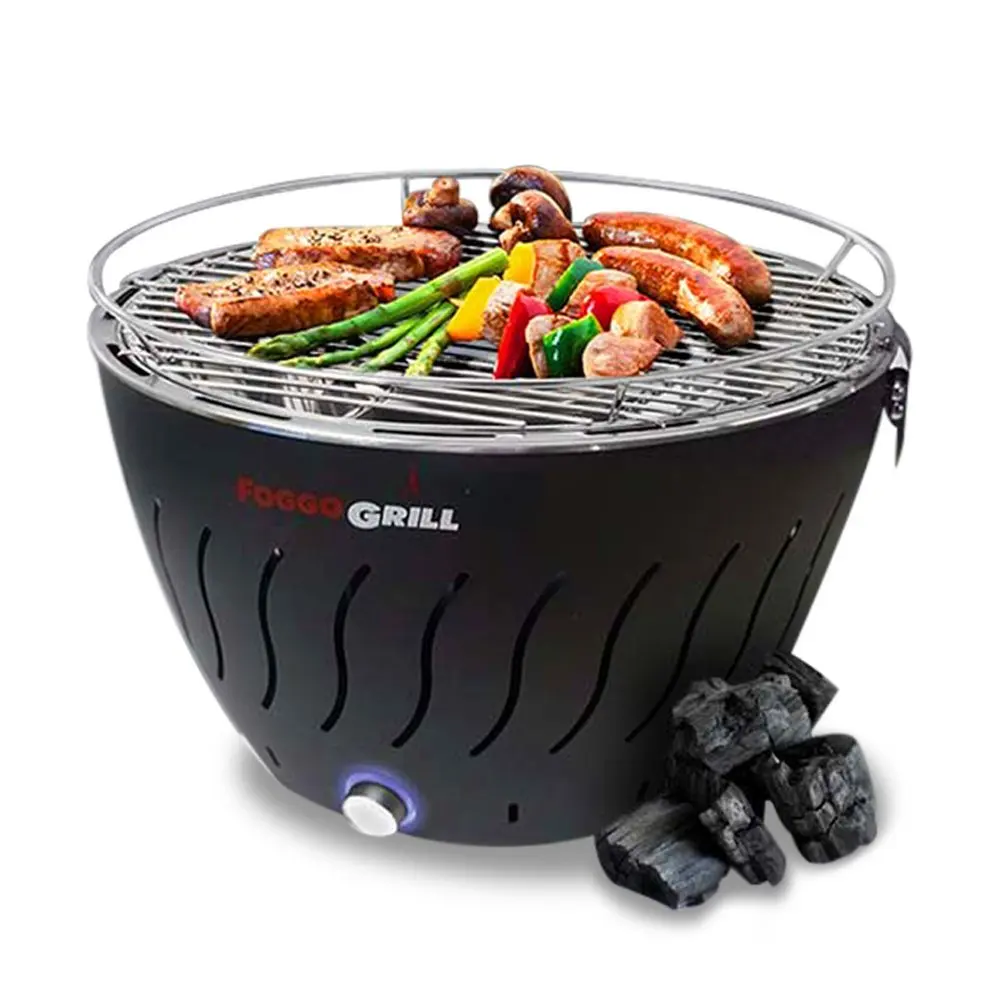 Bioexcel Indoor Smokeless Grill Portable Battery Operated Foggo Grill Smokeless Indoor Portable Charcoal Electric Bbq W Battery Operated Fan