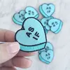 Custom As If Love heart Embroidery Patches Laser Cut Border Iron on Patch for Wholesaler
