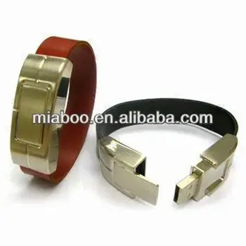 Fashionable Leather Usb Bracelet With Data Protected For Free Fashionable Leather Usb Bracelet With Data Protected For Free Embossing Logo 100 Full Capacity