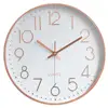 mini cheap 12 inch 3D clock number living room non-ticking customized plastic round home decor wall clock