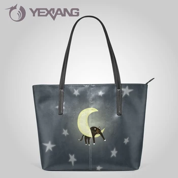 Stars And Cat Interestprint Women S Leather Tote Shoulder Bags Stars And Cat Interestprint Women S Leather Tote Shoulder Bags Las Handbags 2017