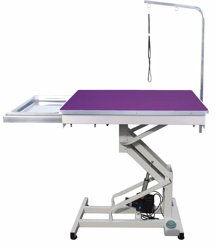 Electric Lifting Pet Grooming Table With Foot Control And Pulledout
