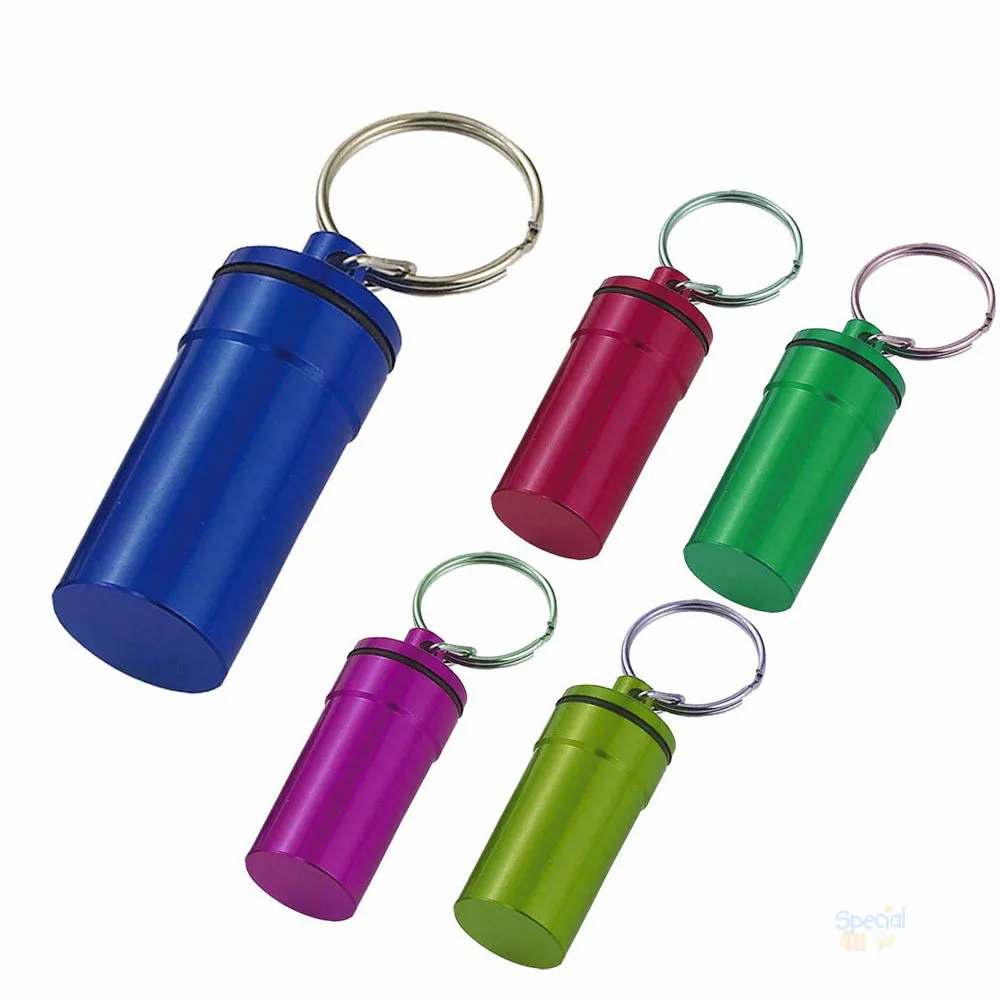 Ykww-554 Aluminium Travel Pill Box Keychain And Pill Case For Medicine ...