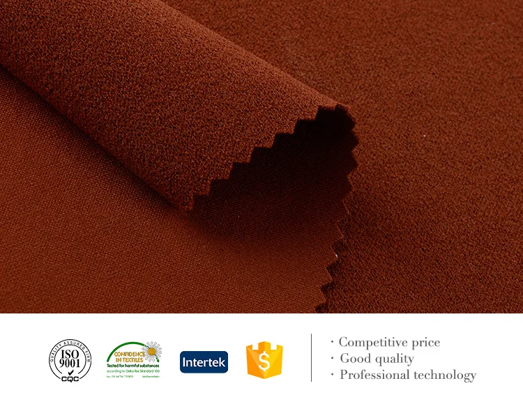 Plain Dyed Elastic Crepe Stretch Upholstery Fabric Material For Sofa