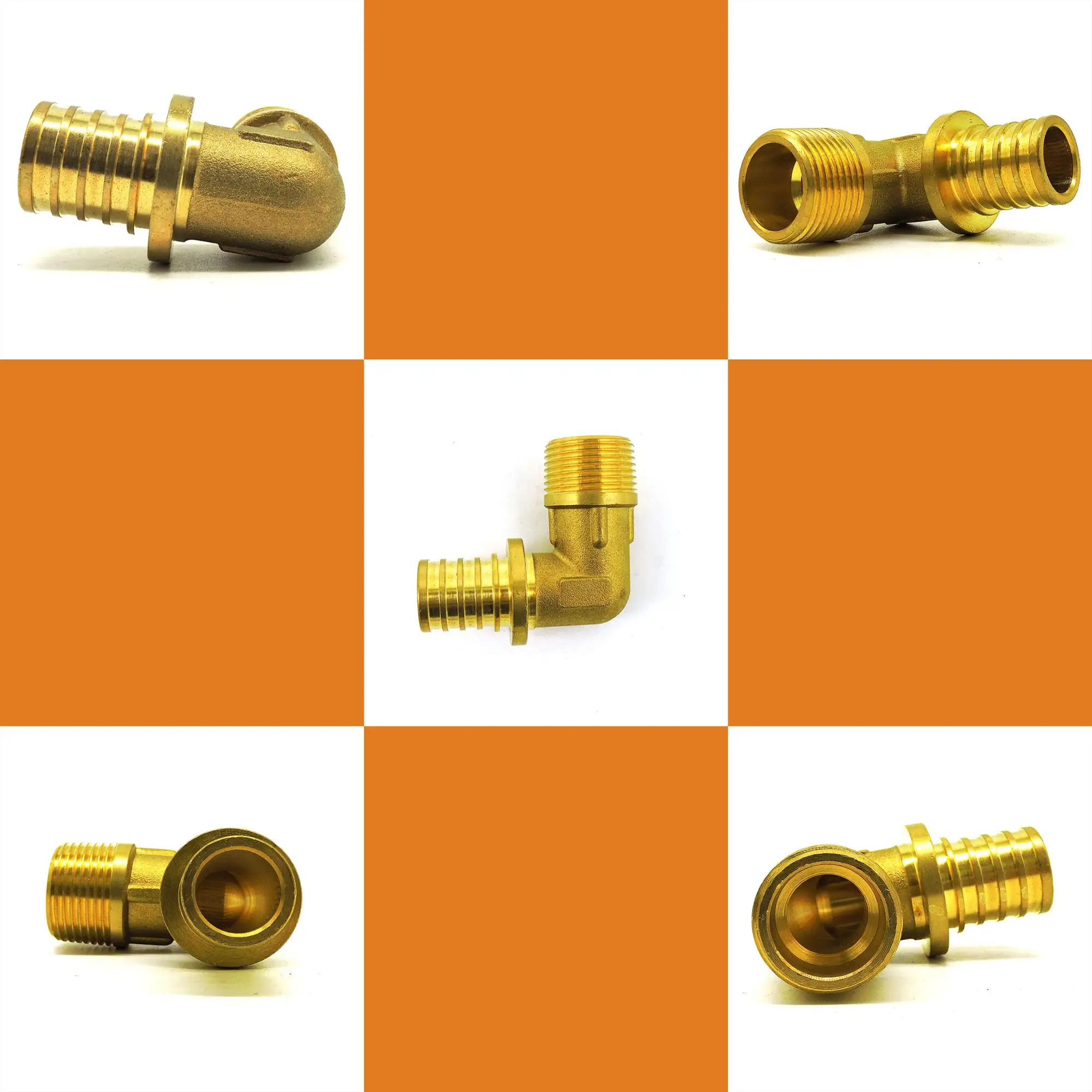 锻造cw617 黄铜管件外螺纹弯头软管压接接头