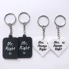 heart key gifts for guests souvenirs / mr right and mrs always right couple keychain