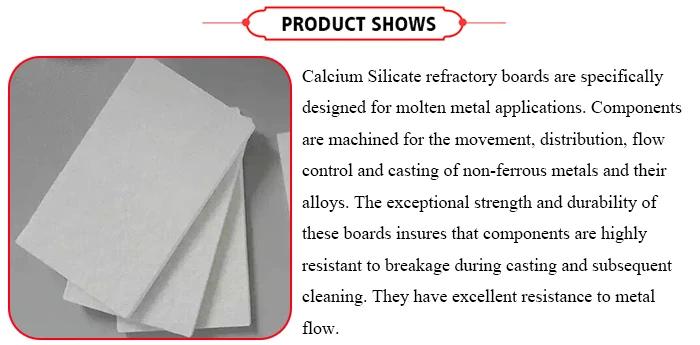 For Fireplace Calcium Silicate Board Insulation Insulating Board