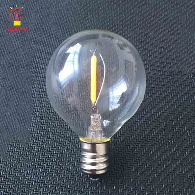 UL 120V E12 Edison Filament G40 Shatterproof LED Replacement Bulb for Retro Lighting