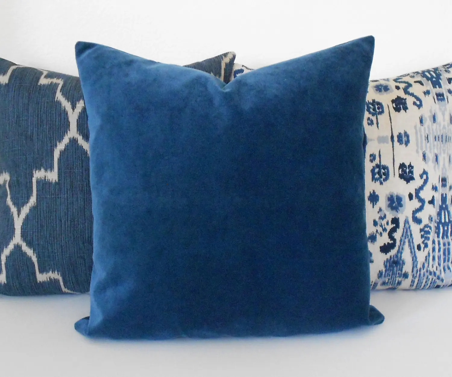 indigo blue throw pillows