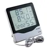Digital temperature and humidity meter/indicator with clock