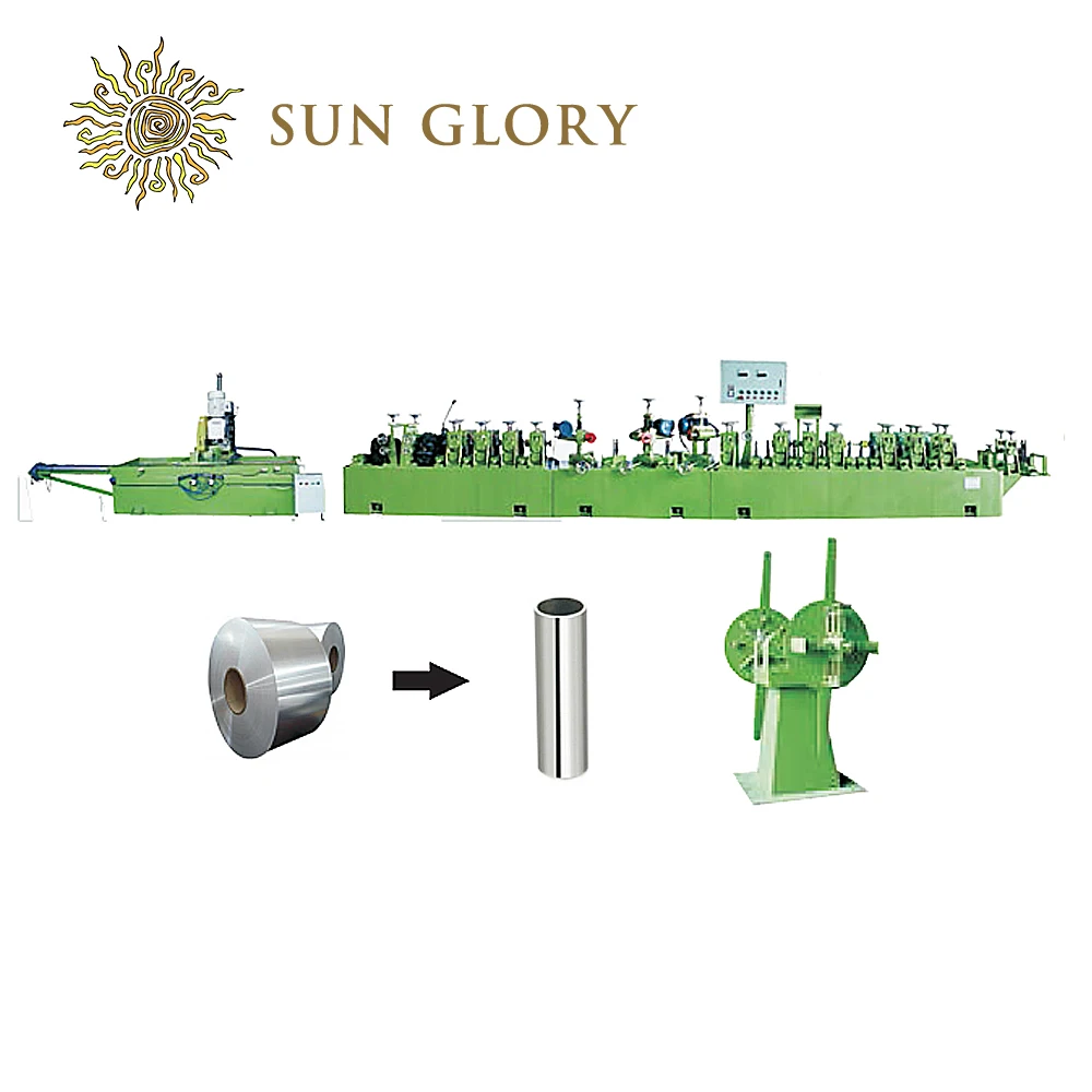 Sun Glory Stainless Steel Pipe Making Machine For Making Water Bottle