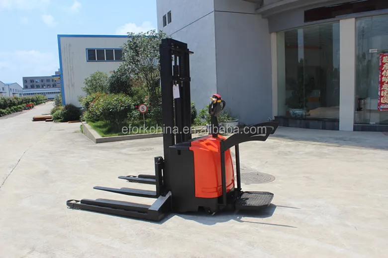 1000Kg 4m Electric Straddle Stacker with imported CURTIS controller