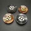 KEYIDI Factory Classic plastic/resin tortoise shell button with four holes for coat