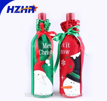Tableware Christmas Decoration Christmas Felt Santa Pants Wine