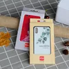 Senlan custom Hot Wood grain design paper retail box cardboard phone case packaging clear window pvc box