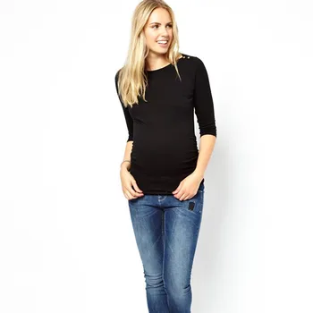 plain maternity shirts