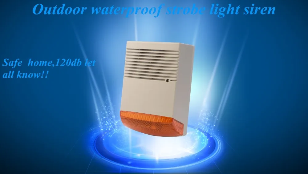 12V outdoor Waterproof high decibe electronic alarm siren 120db 