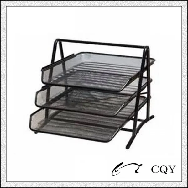 Office Supplies Metal Mesh Desk 3 Tier Document Tray Metal Mesh Desk 3 Tier Document Tray