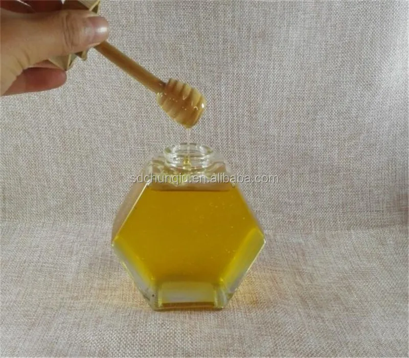 375ml 500g Hexagonal Jam Canned Candy Sweet Food Storage Honey Jar With