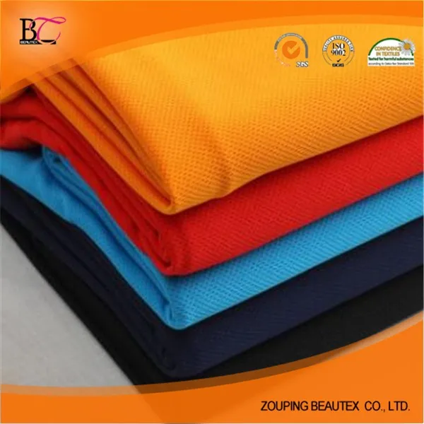100% Polyester Pique Polo Knit Fabric For Shirt With High Quality - Buy ...
