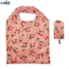 Custom Logo eco friendly RPET polyester folding bag recycled foldable nylon shopping tote bag wholesale