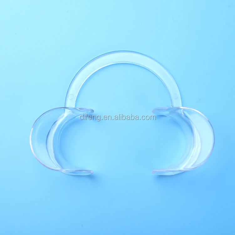 Disposable transparent C shape mouth opener / dental lip and cheek retractor for teeth whitening