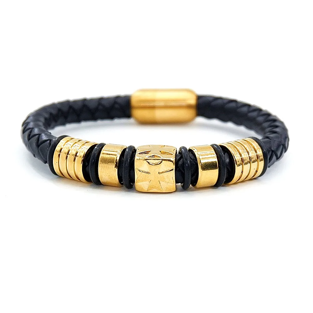 newest gold bracelet men's fashion gold stainless steel