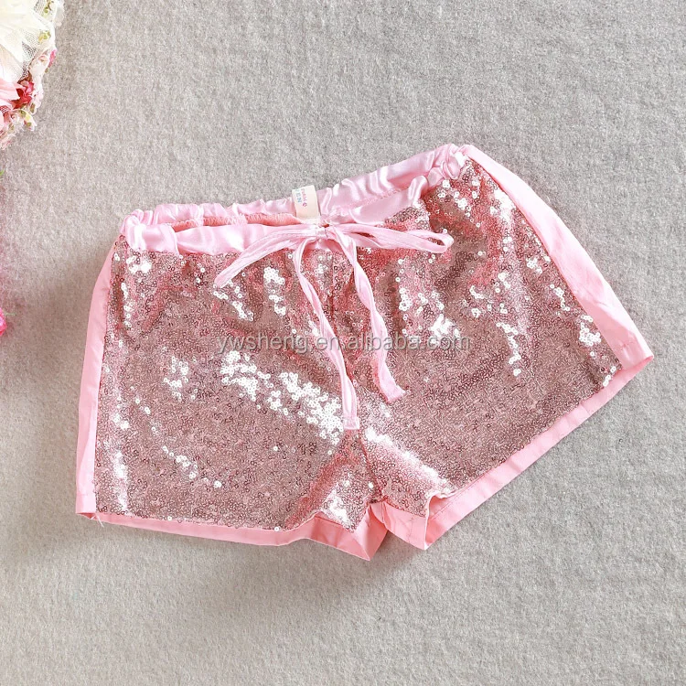 Fashion Silver Grey Sequin Shorts For Children Plus Size Sequin Shorts