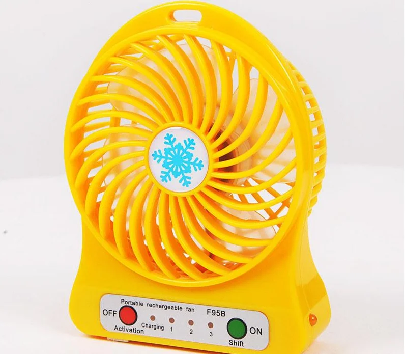 Ventilateur Multicolore Pour Bureau à poser USB Et Fonctionnement Sur Batterie