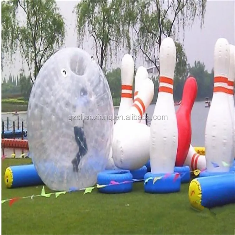 inflatable human bowling set