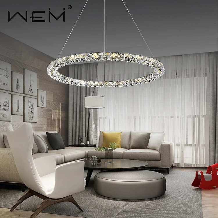 New Product Hot S Crystal Pendant Light Modern Style Ring Crystal Pendant Light Modern Style Ring