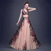 2019 hot sell Women v neck sleeveless one shoulder cocktail flora bridesmaid long maxi prom evening Dress