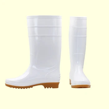 short white rain boots
