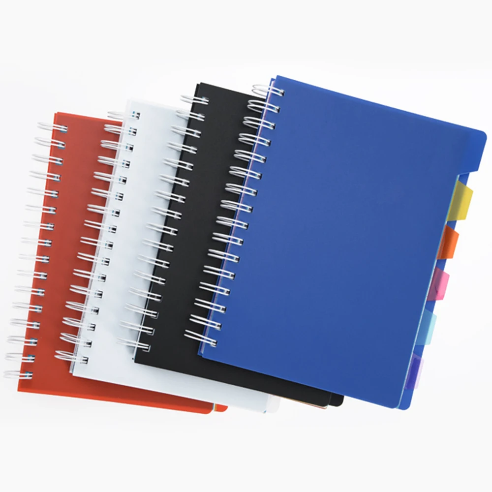 Hard Cover Custom Printed School A4 8 Subject Removable Spiral Notebook