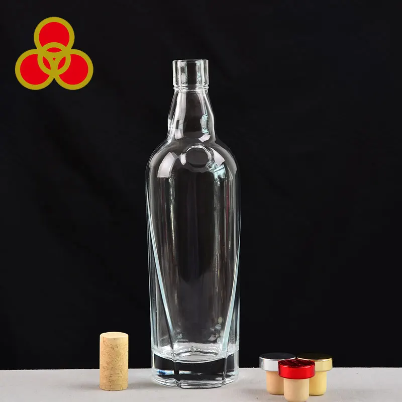 Wholesale Flint Clear Glass Whiskey Bottle 700ml With Cork Buy