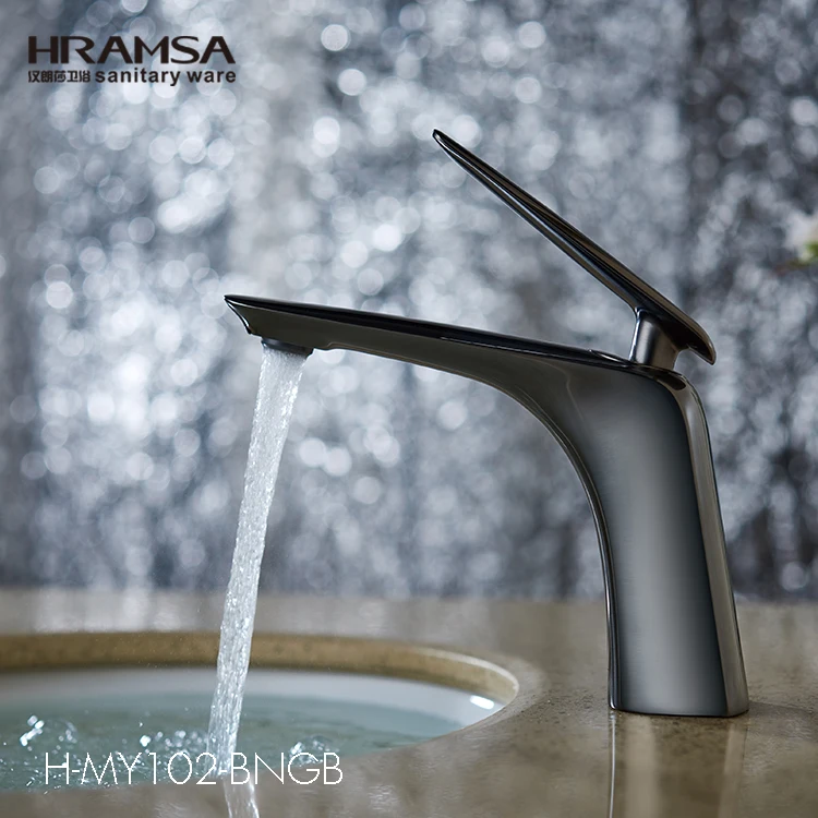 China Suppliers Hramsa My102 Bngb New Gun Black Color Basin Faucet