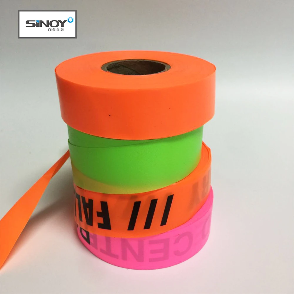 Custom Plastic Flagging Tape Safety Reflective Tape Barrier Tape