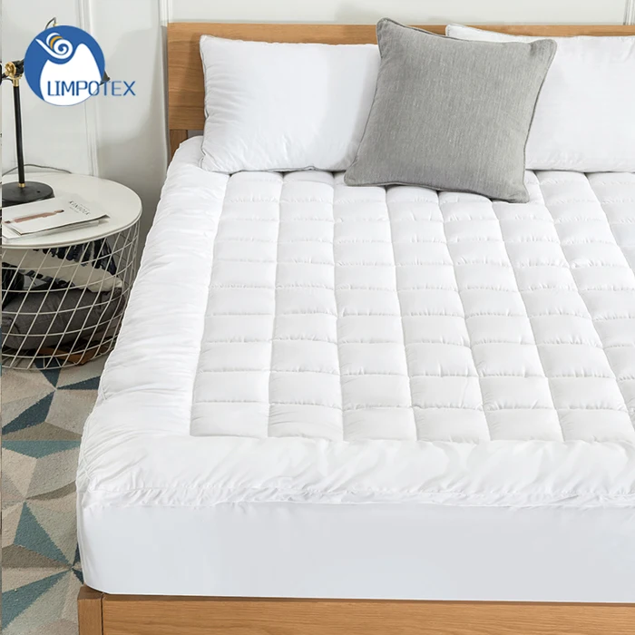 Single Twin Queen King Size Waterproof White Polyester Mattress Topper