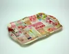 Print custom promotion rectangle cheap plastic cake serving tray with handle