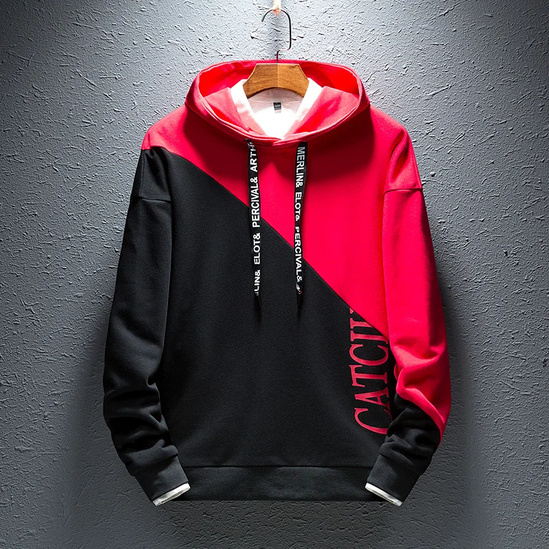 Custom Fashion Embroidered Color Block Hoodie For Men - Buy Embroidered ...