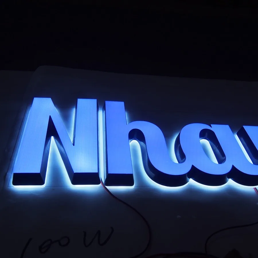 Front And Back Light Restaurant Sign Outdoor Giant Light Up Letter Large Led Store Front Signs