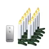 Glossy white ABS material AAA battery without flame two-button remote control led Christmas tree clip candle light