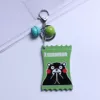 Fashionable jewelry custom acrylic retro mini snack bags modelling keychain