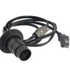 Customized in-line switch power cord for the globe US type with non-polarized plug